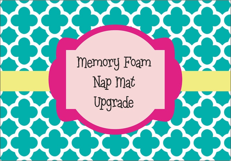 Memory Foam Nap Mat Upgrade 1.5 or 2 High Density Viscoelastic Memory Foam, Personalized Preschool Kids Kinder Nap Mat Insert image 1