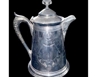 Antique Mermod Jaccard Co Triple Plated Silver Plate Pitcher