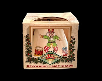 Vintage Spin Shade, Year 1994, Revolving Lamp Shade Seasonal Holiday NIB