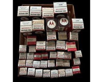 Lote de 44 tubos electrónicos de vacío Motorola antiguos NOS en caja sin probar