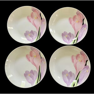 Set of 4 Vintage Mikasa Narumi Vogue L1052 Coupe Soup Bowl 7-5/8 