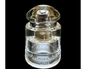 Aislador de vidrio transparente Hemingray n.° 16-40 vintage – Fabricado en EE. UU., sin astillas.