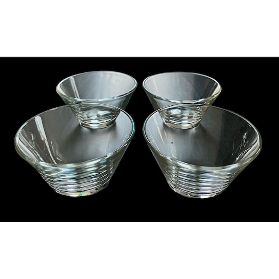 4 Stück italienische Glasschalen 15 cm Desserts/Snacks/Suppen/Beilagen 13,5 oz