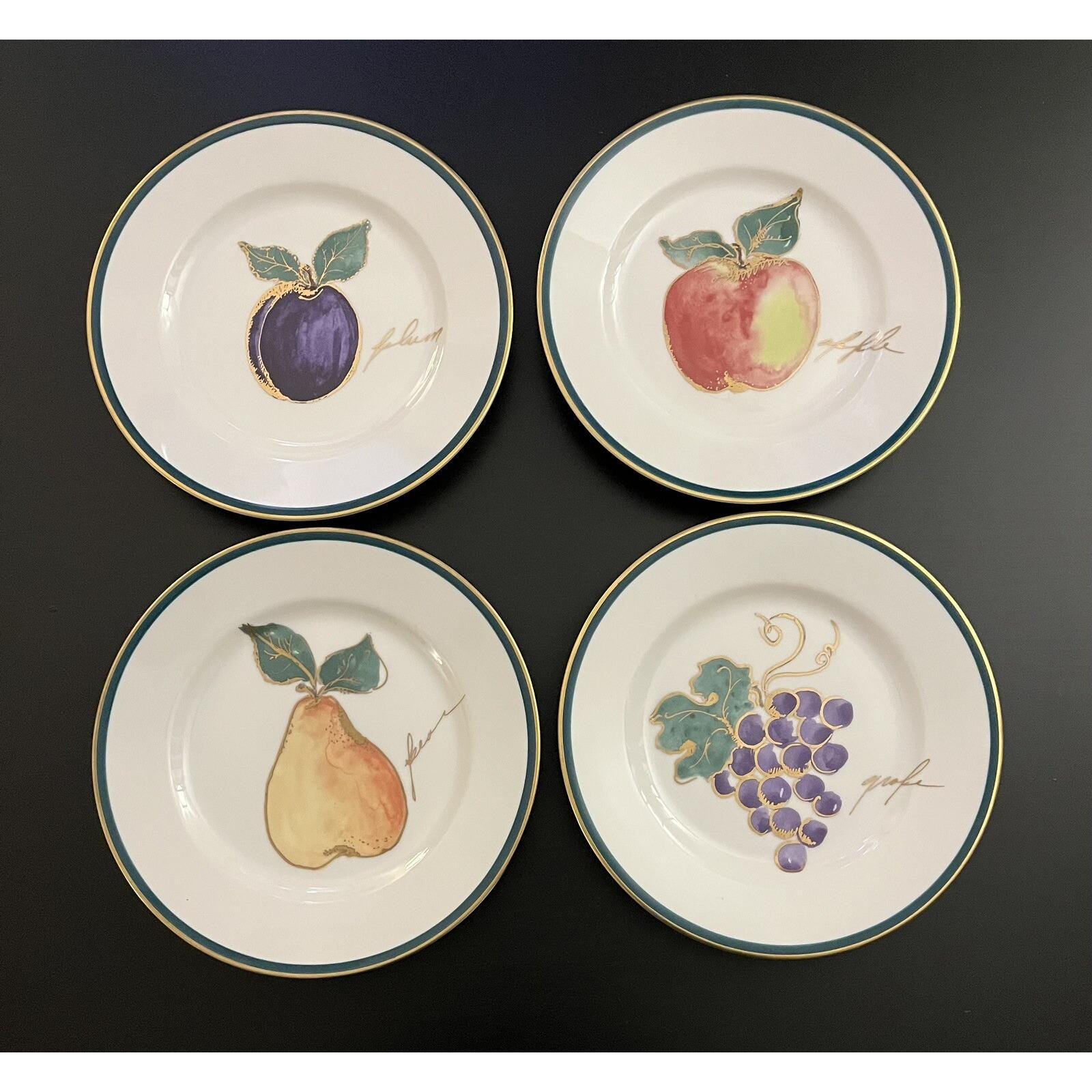 Lot38 De 6 Petites Assiettes Plates Vintage Arcopal France D 19,5Cm Décor Floral - Vendu