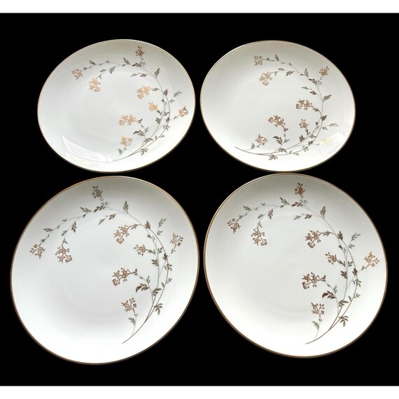 Set of 4 Vintage Noritake 5524 Andrea 10-5/8