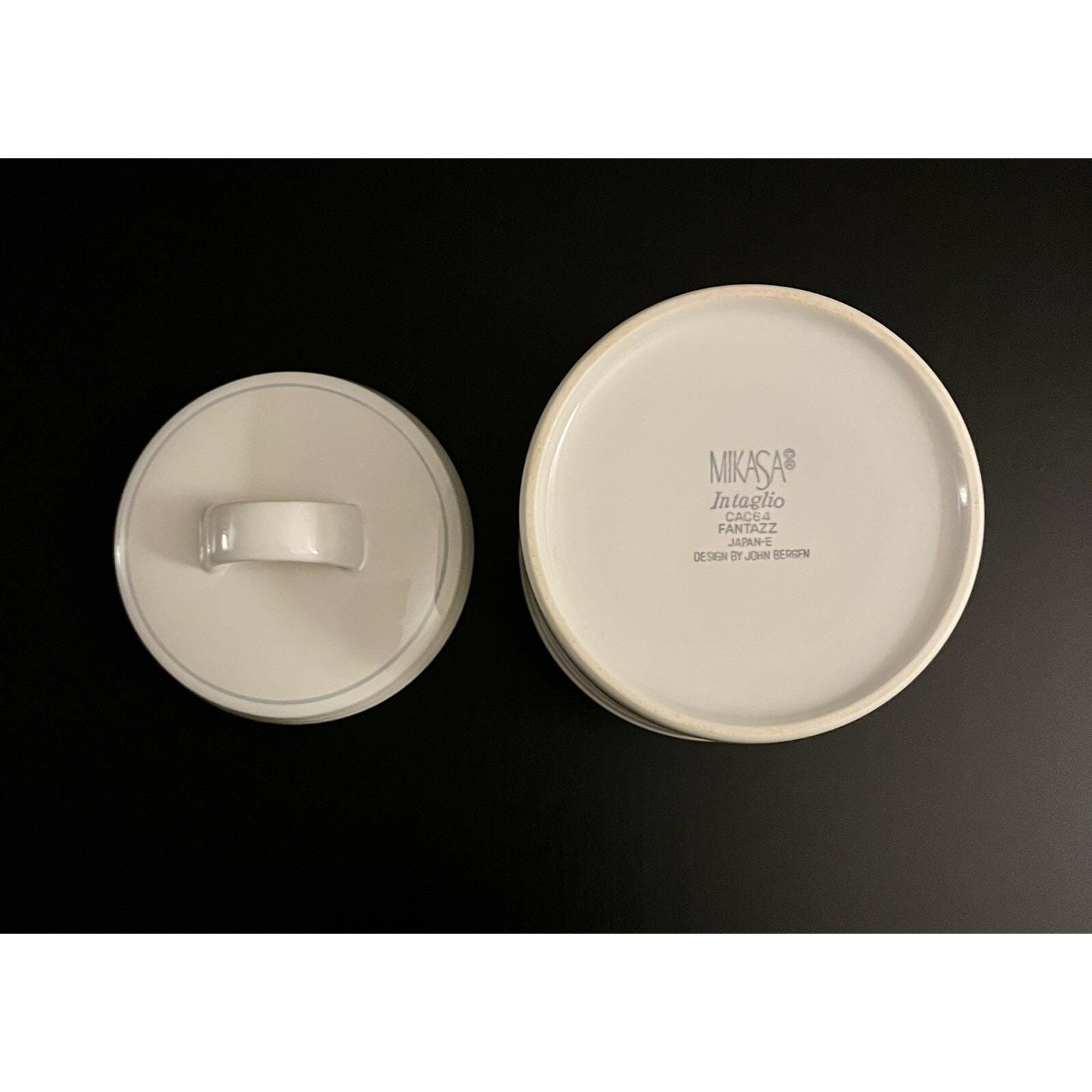 Mikasa Intaglio Fantazz Cream and Sugar Set CAC64 Dinnerware John