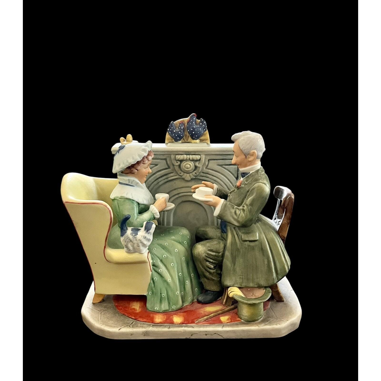 Vintage Norman Rockwell Four Seasons Winter Vintage Times Gorham
