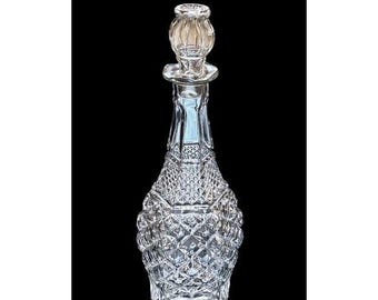 Vintage Anchor Hocking Wexford 32 Unzen Glaskaraffe mit Stopfen 14,25 "Hoch