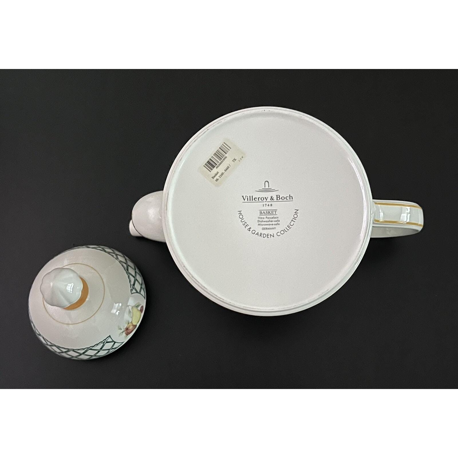 New Villeroy & Boch 1748 Germany BASKET Teapot 4 Cup Fruit Lattice