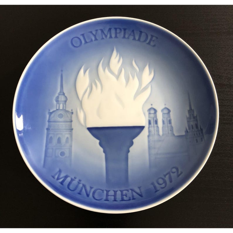Bing and Grondahl 1972 Olympic Games Plate Munich 7-1/4