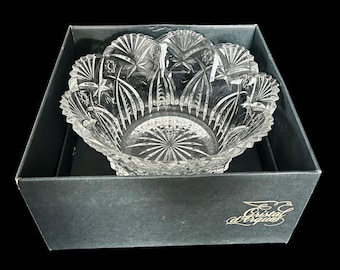 Cristal d' Arques France 24% Lead Crystal Vincennes Fruit Bowl 9 1/4"W 4 1/2"T