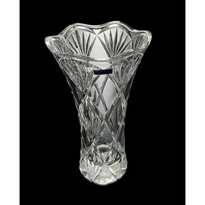 Marquis Waterford Honour 10&quot; Vase Clear Crystal Glass Germany  6.25&quot; Diameter