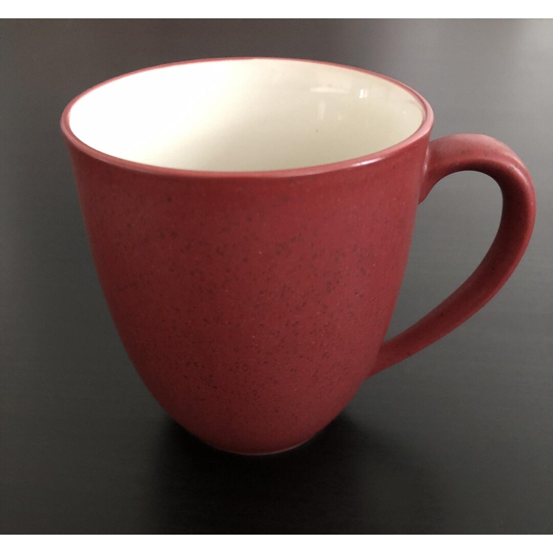 Colorwave Raspberry Mug Noritake Colorwave Raspberry Stoneware Coffee Mug Red Set of 4 - Etsy