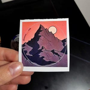 Pink Mountains sticker