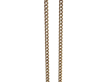 V I N T A G E // perfect curb / 14k yellow gold flat curb chain / 24", 4.3g