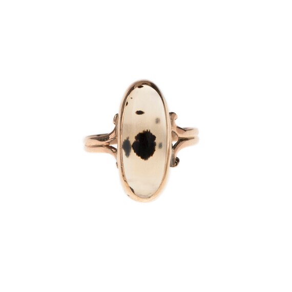 V I N T A G E // oval agate / 10k ring / a simple