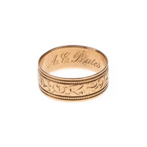 V I N T A G E / engraved cigar band / 18k patterne