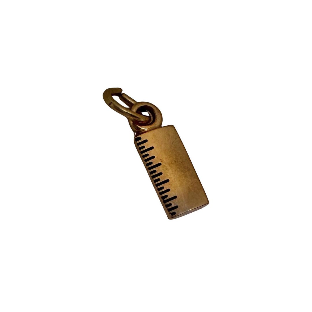 A Gold Ruler VINTAGE // Golden Rule / 10k Yellow Gold Dainty Ruler Charm / a Service ...