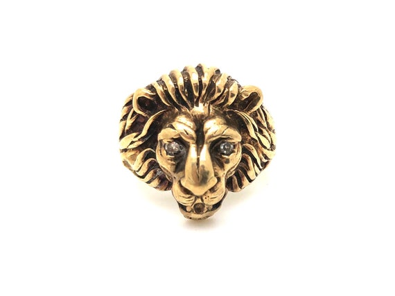 V I N T A G E // dramatic lion / 10k yellow gold w