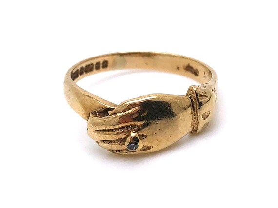V I N T A G E // 9ct / Fede Gimmel ring / yellow g