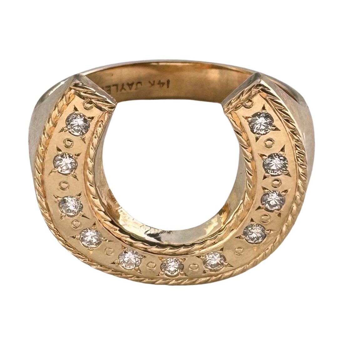 Reimagined V I N T A G E // Timeless Horseshoe / 14k and Diamond ...