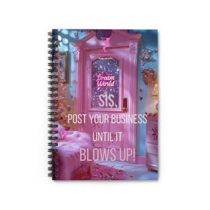 Dream Big Spiral Notebook Content Creator Goal Setting Business Planner, Motivational Journal, Boss Babe Gift, Entrepreneur Stationery