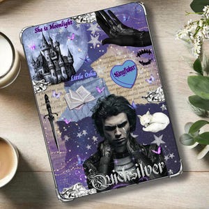 Quicksilver Kindle Insert, Kingfisher, Little Osha, Romantasy Kindle Insert, Callie Hart, Kindle Insert for clear case, Bookish Kindle Decor