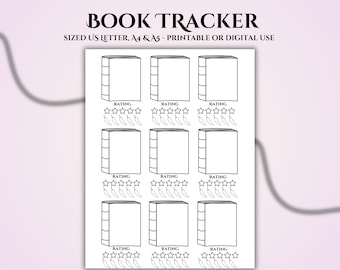 Printable Book Review Template: Reading Journal & Tracker (Digital Download)