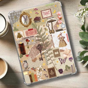 Cottagecore Kindle Insert: Vintage Mushroom Kindle Decor (Digital)