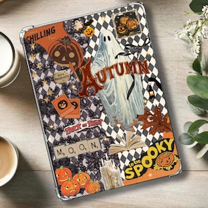 Spooky Halloween Kindle insert for clear case, Vintage Halloween Kindle, Fall themed kindle, Pumpkin spice, Ghost Kindle, Autumn Cozy vibes