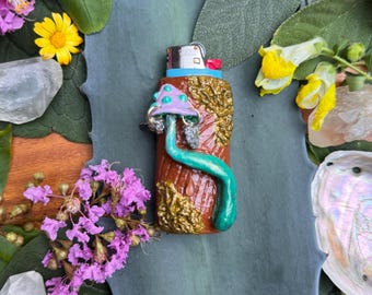 Ocean Fae Mushroom Lighter Case