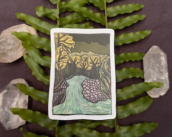 mountain river sticker