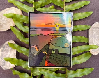 holographic van life sticker