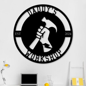 Personalisierte Metall Schilder, Benutzerdefinierte Plaque Wandkunst, Worshop Metallschild, Benutzerdefiniertes Zeichen Outdoor Metall, Benutzerdefinierte WorkShop Metallschild, Ladenschilder