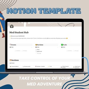 Notion Template for Medical Students | Study Planner, Clinical Notes, Exam Tracker, Medical School Organizer