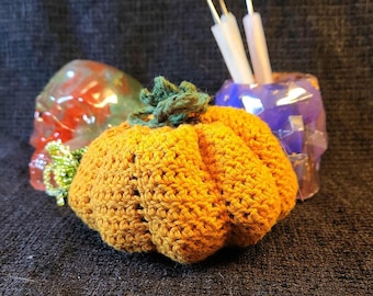 Bolsa de dados con forma de calabaza para dados y fichas pequeñas