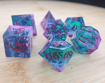 Atomic Swamp Dice Set Sharp Edge Dice 7-set for TTRPGs