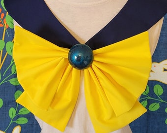 Uranus Cosplay Costume - Dark Navy Collar and Yellow Bow