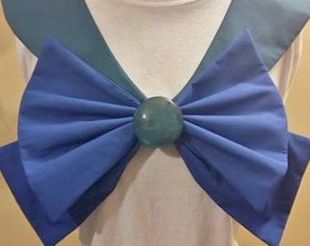 Neptune Cosplay Costume - Teal Collar and Blue Bow