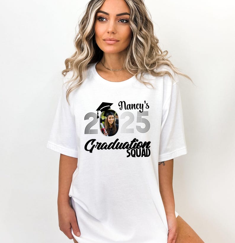 Photo Graduation Squad Shirts,custom Graduation T-shirt,2025 Graduate ...