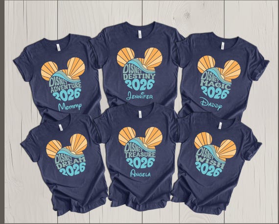 Disney Cruise Shirt – Magic, Wonder, Dream, Fantasy, Wish, Treasure, Destiny, Adventure, Disney Ship 2026