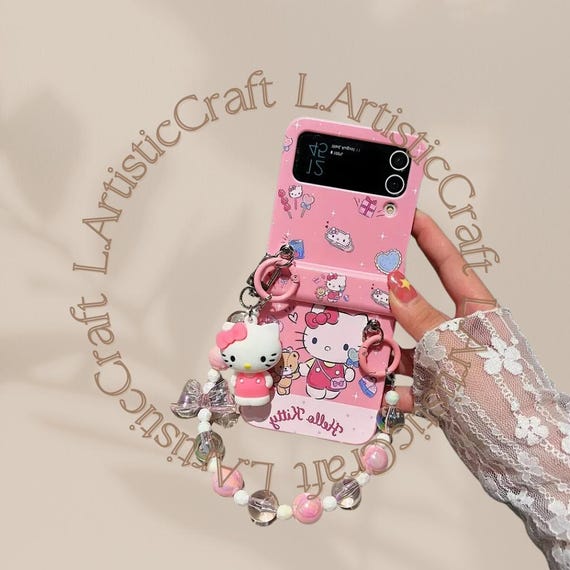 Kawaii Kuromi & Hello Kitty Samsung Galaxy Z Flip Case With