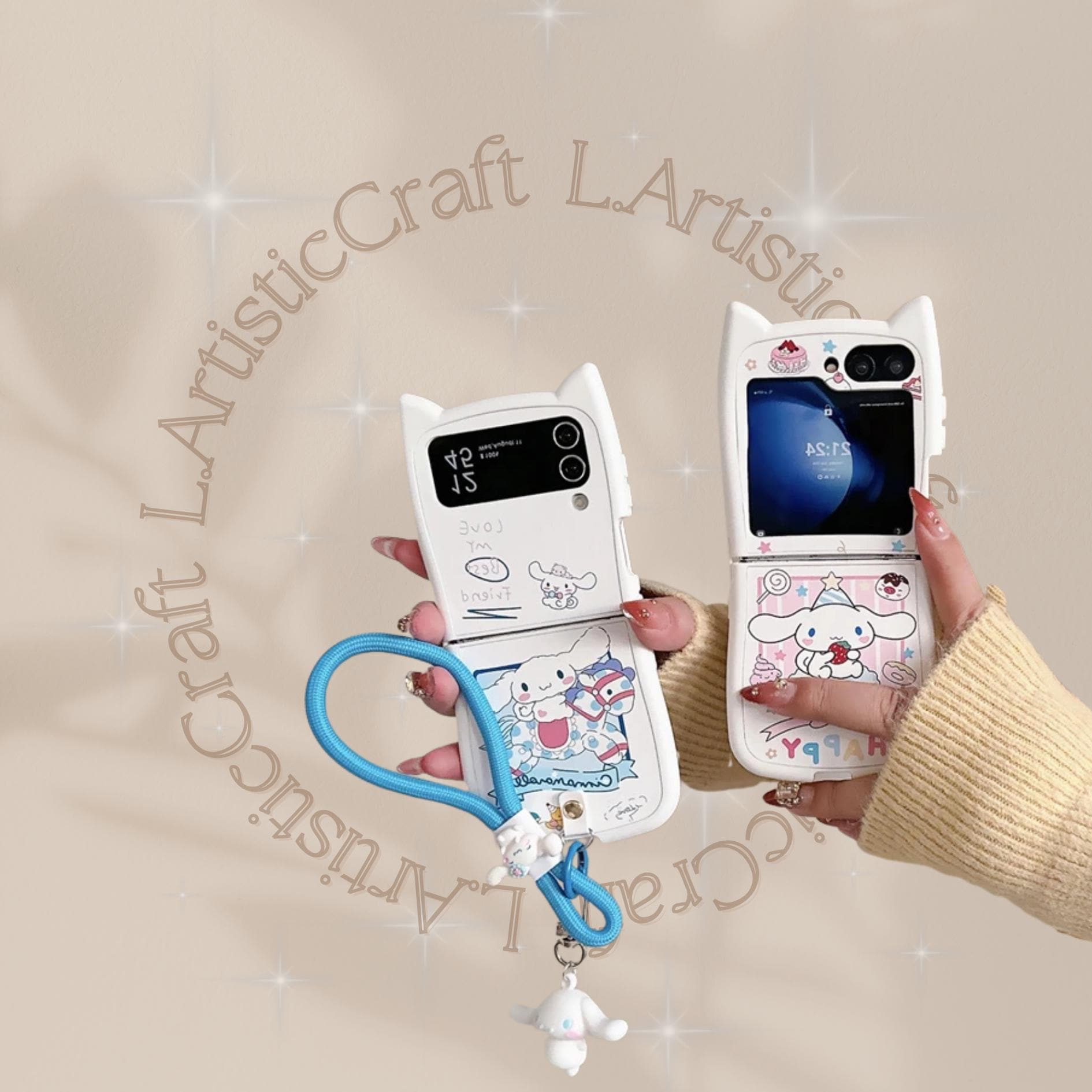 Sweet Cinnamoroll Character Phone Case for Samsung Galaxy Z Flip7