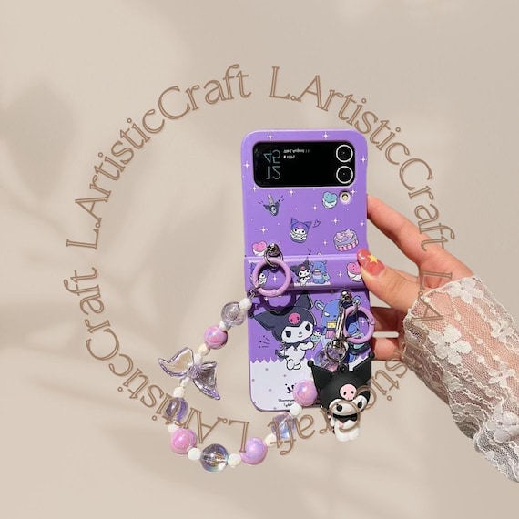 Kawaii Kuromi & Hello Kitty Samsung Galaxy Z Flip Case With