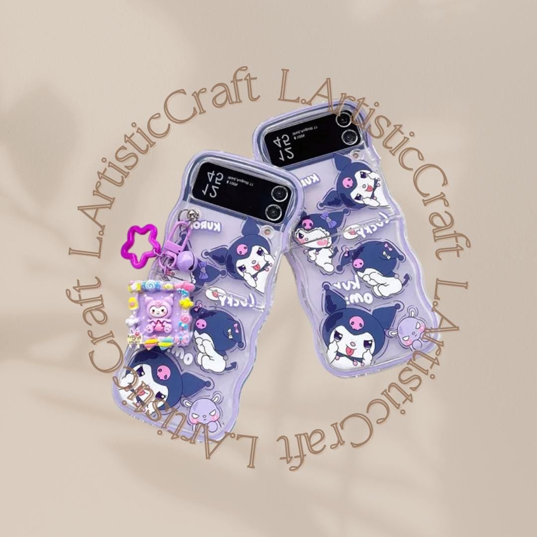 kuromi】マメ増田 6’1” ツインフィン　　ハードケース付 My Melody & Kuromi Samsung Galaxy Z Flip Phone Case, Hard Cover