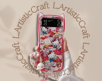 Kawaii Sanrio Galaxy Z Flip Case: My Melody, Kuromi, Hello Kitty