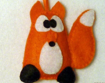 Fox Ornament PATTERN Felt Christmas Ornamentation DIY Sewing Project Gift Topper PDF