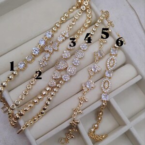 14k Gold-Plated Zircon Bracelets – Waterproof, Adjustable, Gift-Ready, Stylish & Versatile, Zircon Bracelet Collection – Perfect Gift