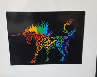 Rainbow Unicorn Print