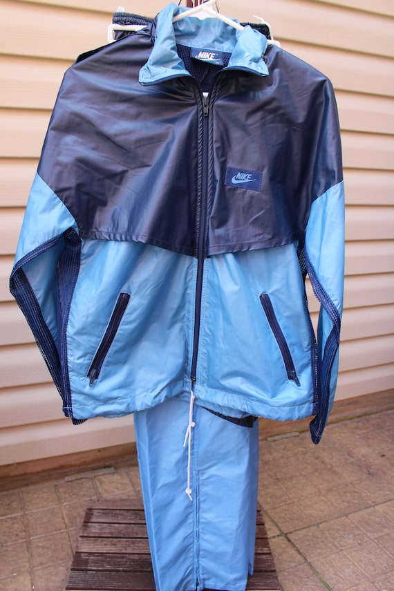 Rare 80's NIKE Blue Tag Nylon Two Piece 